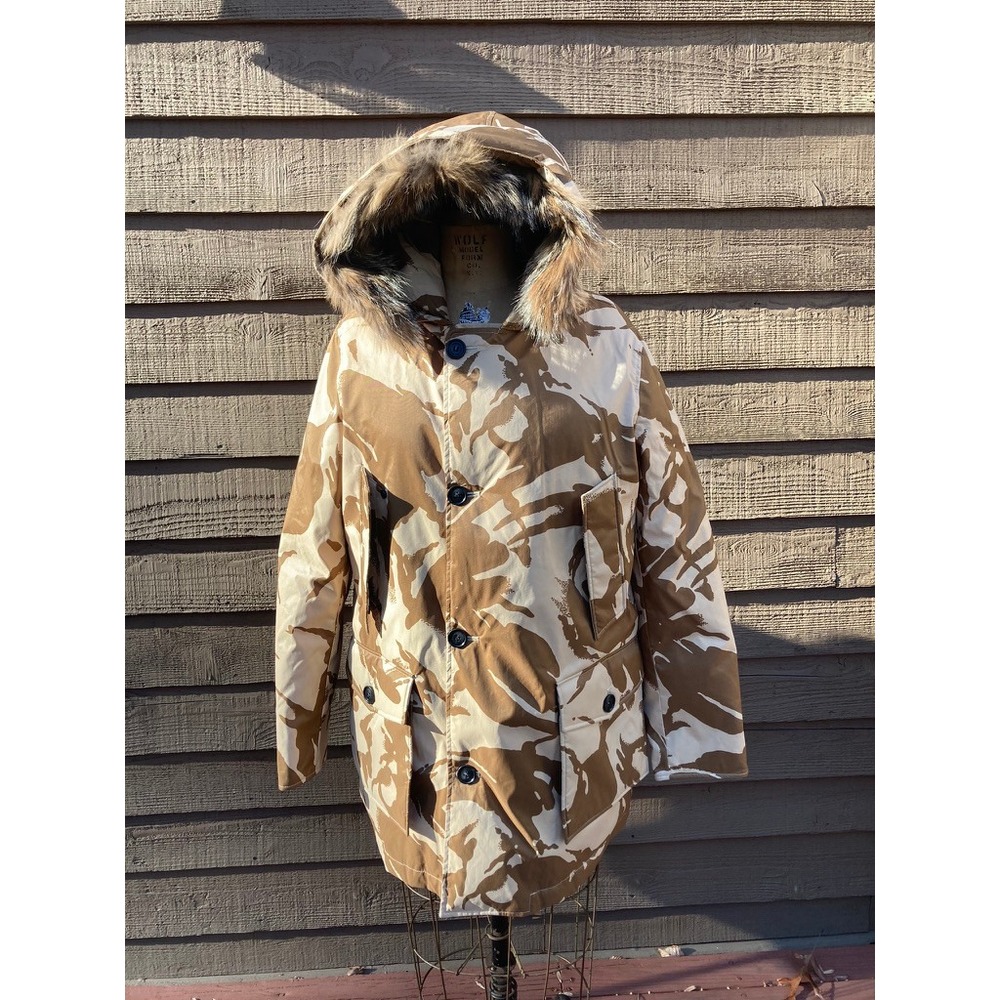 Woolrich John Rich & Bros Arctic Parka Mens Medium Desert Camo Down Jacket New